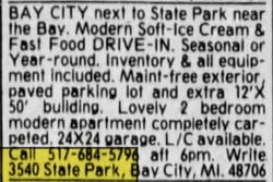 Mussel Beach Drive-In - Feb 1980 Ad - For Sale